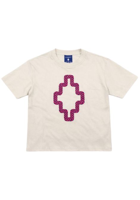 T-shirt bambina bianca in cotone MARCELO BURLON | GTH114BIANCO